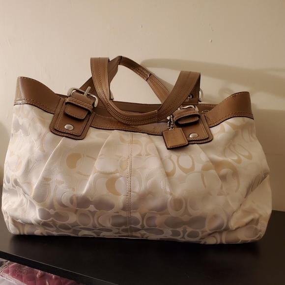 Coach Handbags - Coach Signature Pleated Large Tote